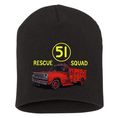 Truck Side 51 Emergency Squad Logo Essential Short Acrylic Beanie