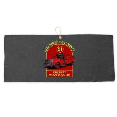 Truck Side 51 Emergency Squad Logo Essential Large Microfiber Waffle Golf Towel