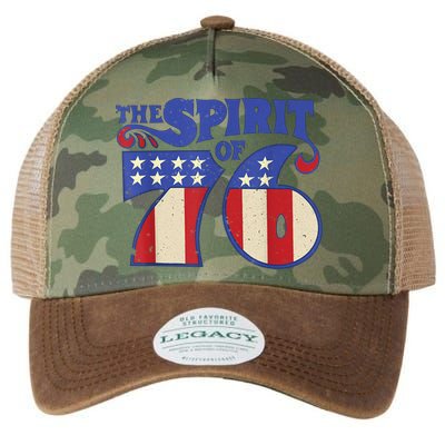 The Spirit 76 Vintage Retro 4th Of July Independence Day Legacy Tie Dye Trucker Hat
