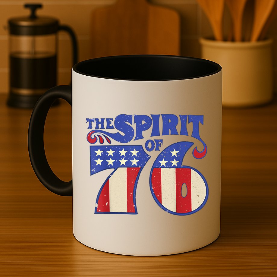 The Spirit 76 Vintage Retro 4th Of July Independence Day Mug