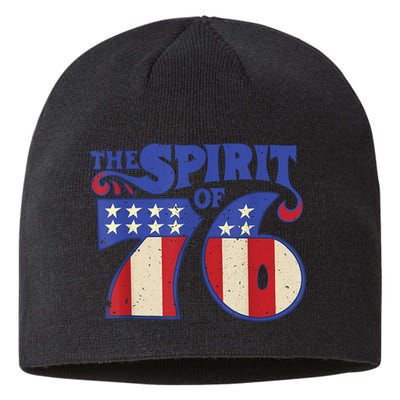 The Spirit 76 Vintage Retro 4th Of July Independence Day Sustainable Beanie