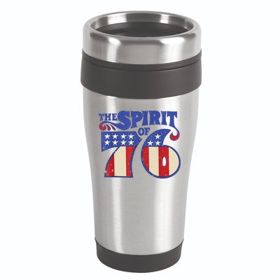 The Spirit 76 Vintage Retro 4th Of July Independence Day 16oz Travel Tumbler