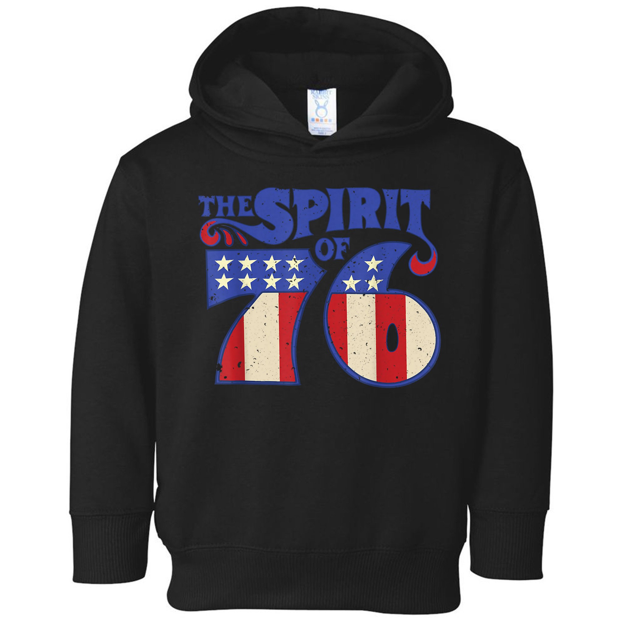The Spirit 76 Vintage Retro 4th Of July Independence Day Toddler Hoodie
