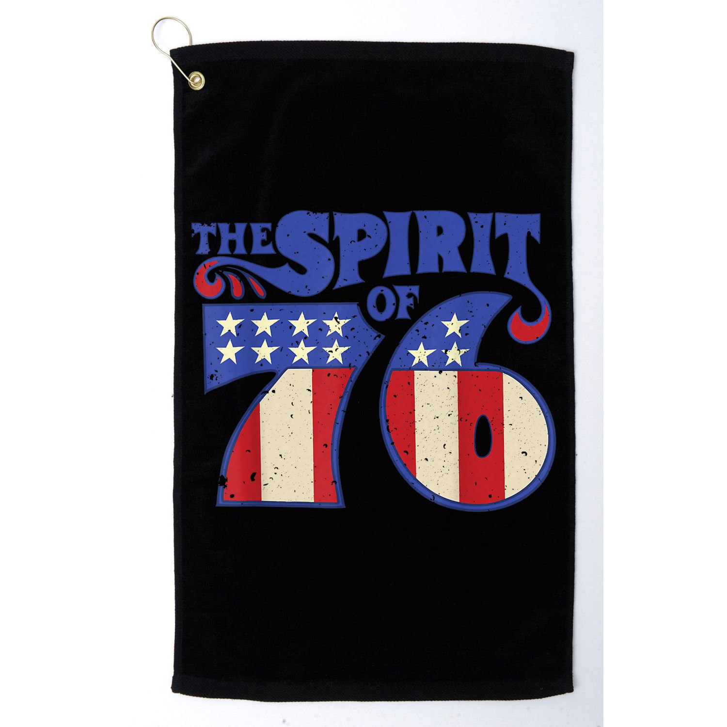 The Spirit 76 Vintage Retro 4th Of July Independence Day Golf Towel