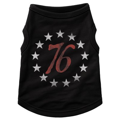 The Spirit 76 Vintage Retro 4th Of July Independence Day Doggie Tank