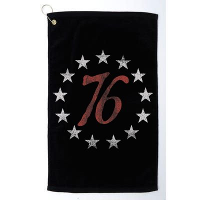 The Spirit 76 Vintage Retro 4th Of July Independence Day Golf Towel