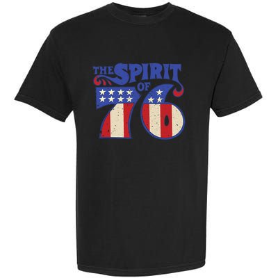 The Spirit 76 Vintage Retro 4th Of July Independence Day Garment-Dyed Heavyweight T-Shirt