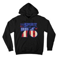 The Spirit 76 Vintage Retro 4th Of July Independence Day Hoodie