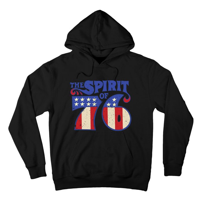 The Spirit 76 Vintage Retro 4th Of July Independence Day Hoodie