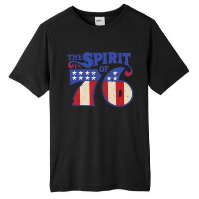 The Spirit 76 Vintage Retro 4th Of July Independence Day Tall Fusion ChromaSoft Performance T-Shirt