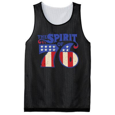 The Spirit 76 Vintage Retro 4th Of July Independence Day Mesh Reversible Basketball Jersey Tank