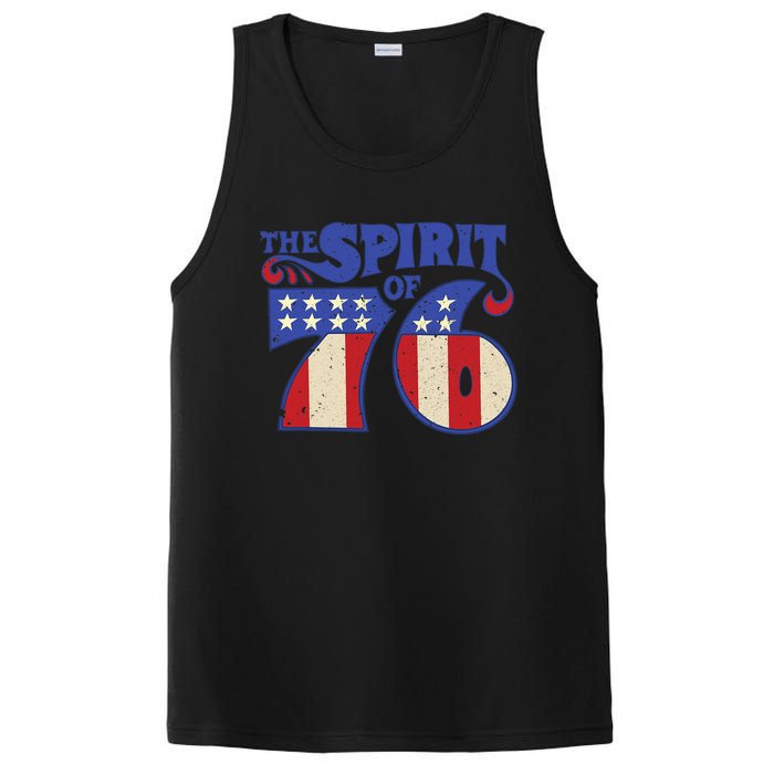 The Spirit 76 Vintage Retro 4th Of July Independence Day PosiCharge Competitor Tank