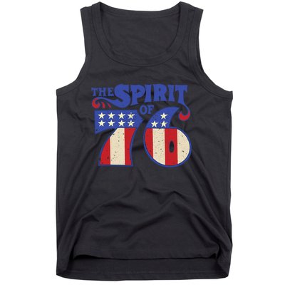 The Spirit 76 Vintage Retro 4th Of July Independence Day Tank Top