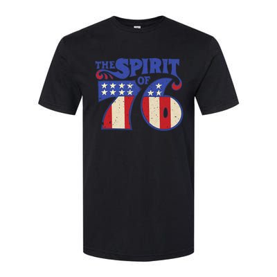 The Spirit 76 Vintage Retro 4th Of July Independence Day Softstyle CVC T-Shirt