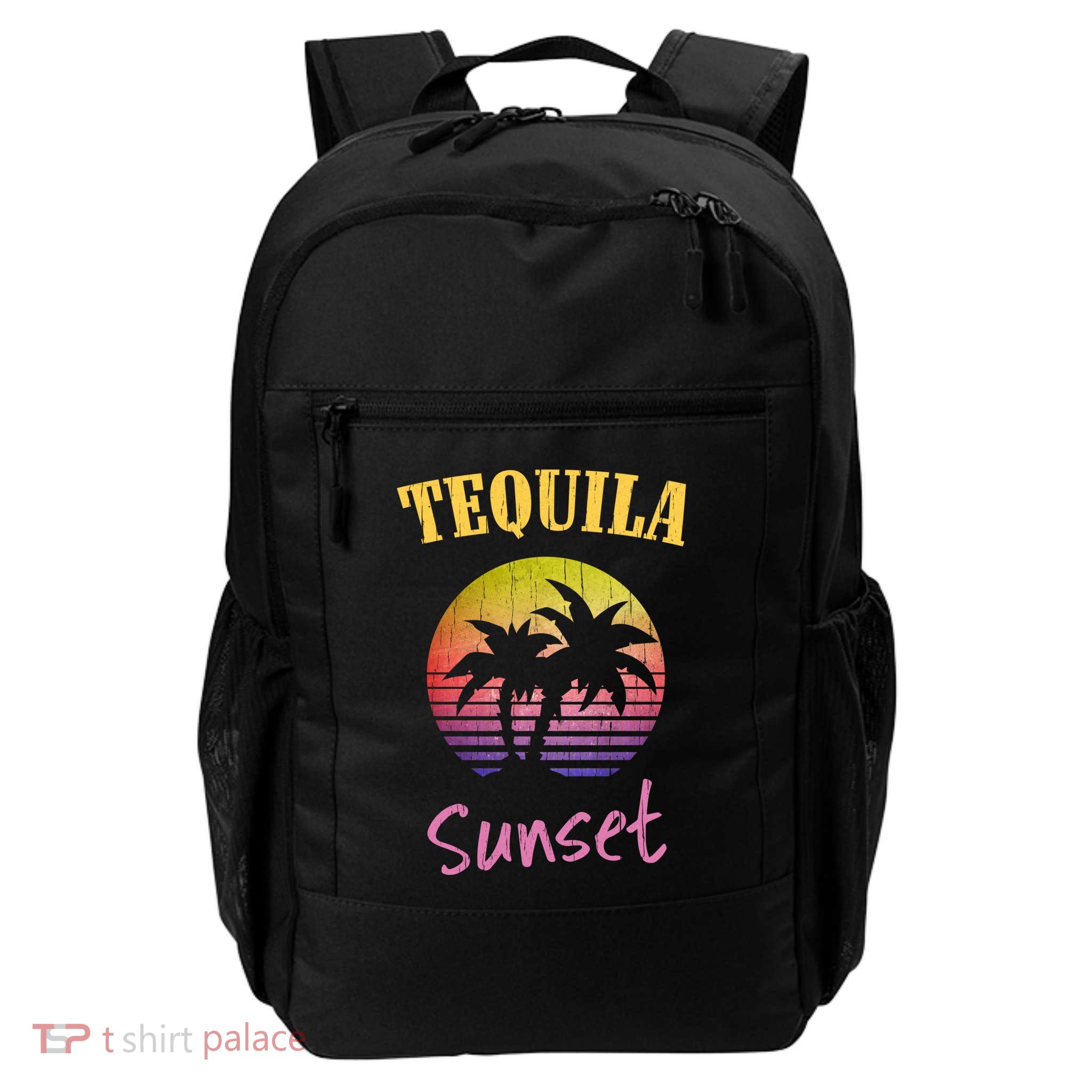 Tequila Sunset 80s Vintage Retro Gift Backpack