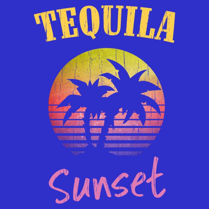 Tequila Sunset 80s Vintage Retro Gift T-Shirt