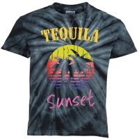 Tequila Sunset 80s Vintage Retro Kids Tie-Dye T-Shirt