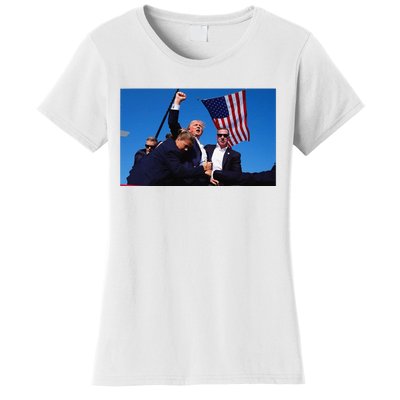 Trump Shooting Assassination Attempt Survival Women's T-Shirt