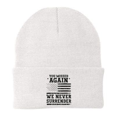 Trump Second Assassination Attempt You Missed Again Knit Cap Winter Beanie