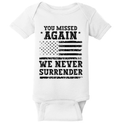 Trump Second Assassination Attempt You Missed Again Baby Bodysuit