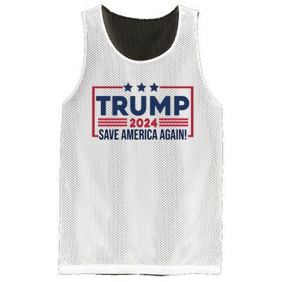 Trump Save America Again 2024 Mesh Reversible Basketball Jersey Tank