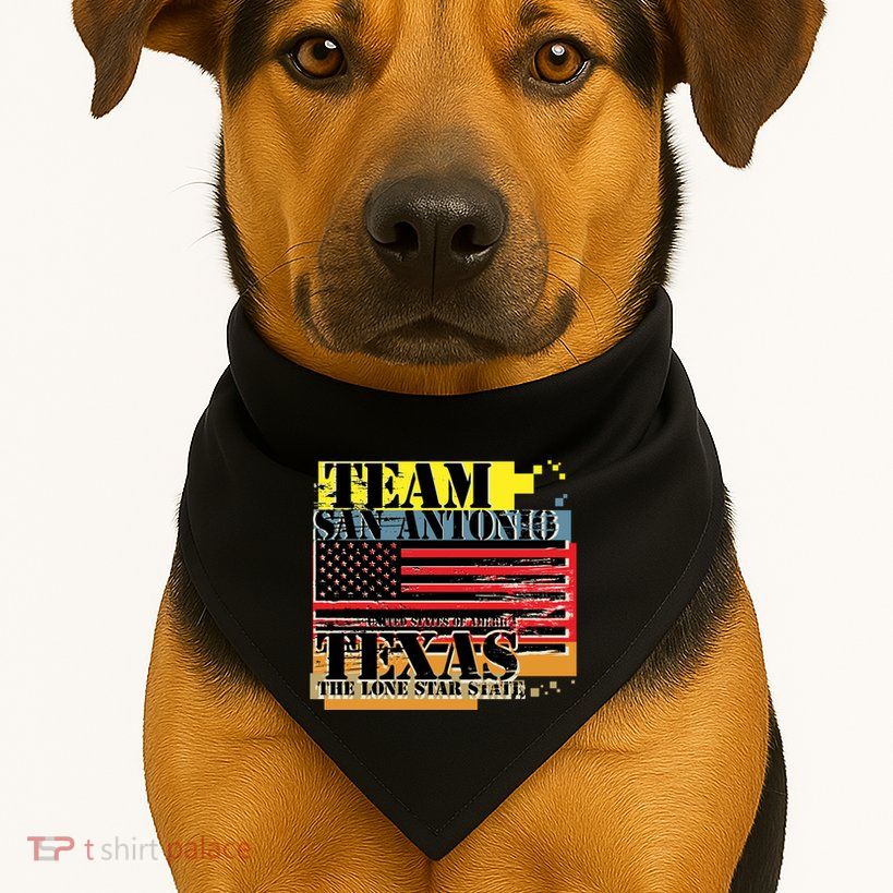 Team San Antonio Texas Grunge USA-Made Doggie Bandana