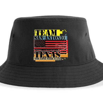 Team San Antonio Texas Grunge Sustainable Bucket Hat