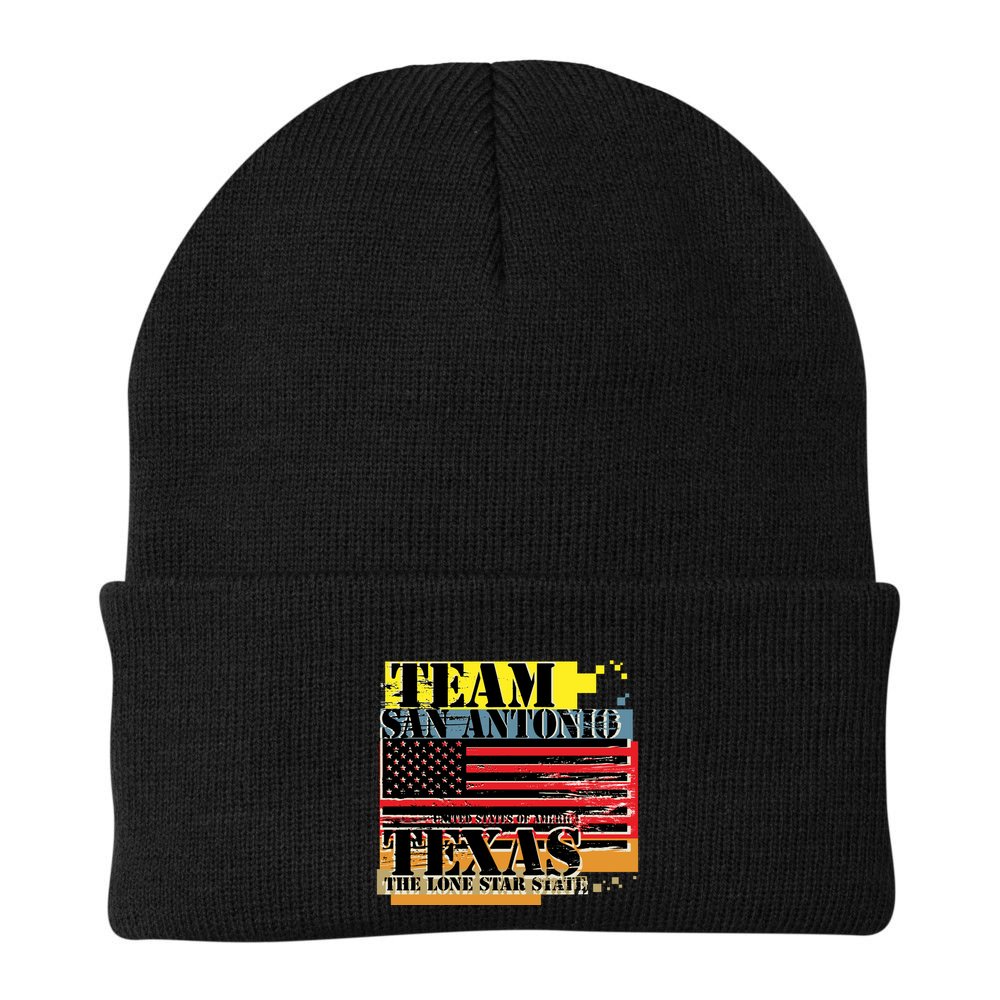 Team San Antonio Texas Grunge Beanie