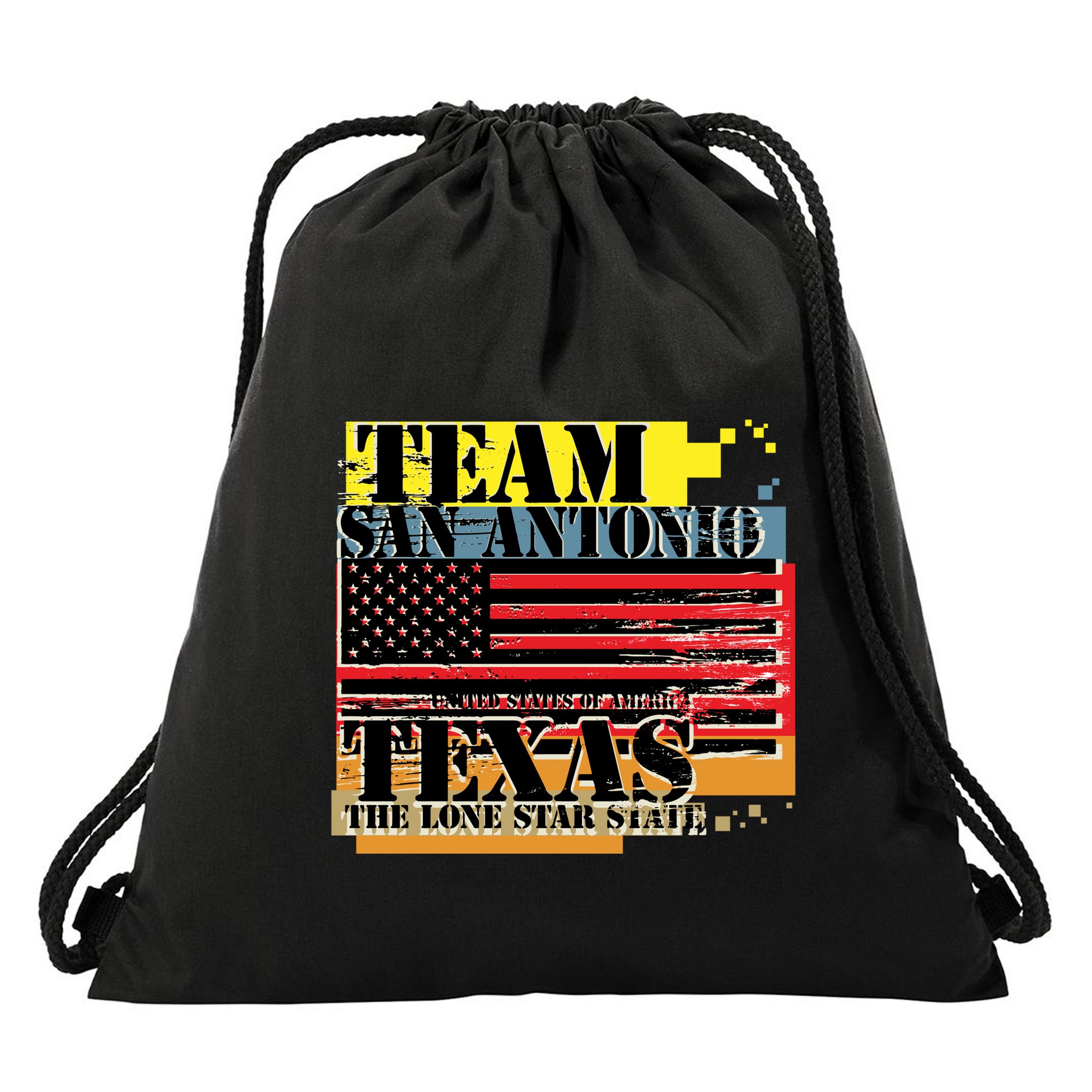 Team San Antonio Texas Grunge Drawstring Bag