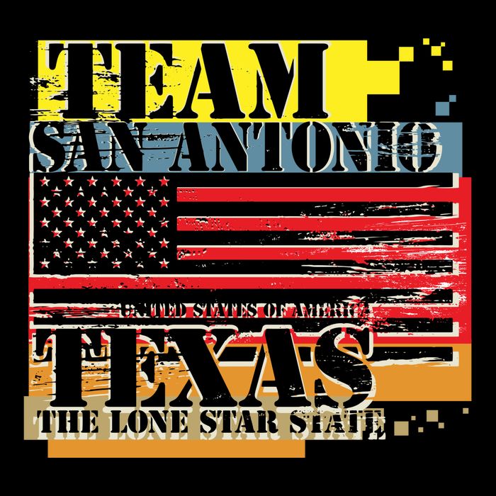 Team San Antonio Texas Grunge Drawstring Bag