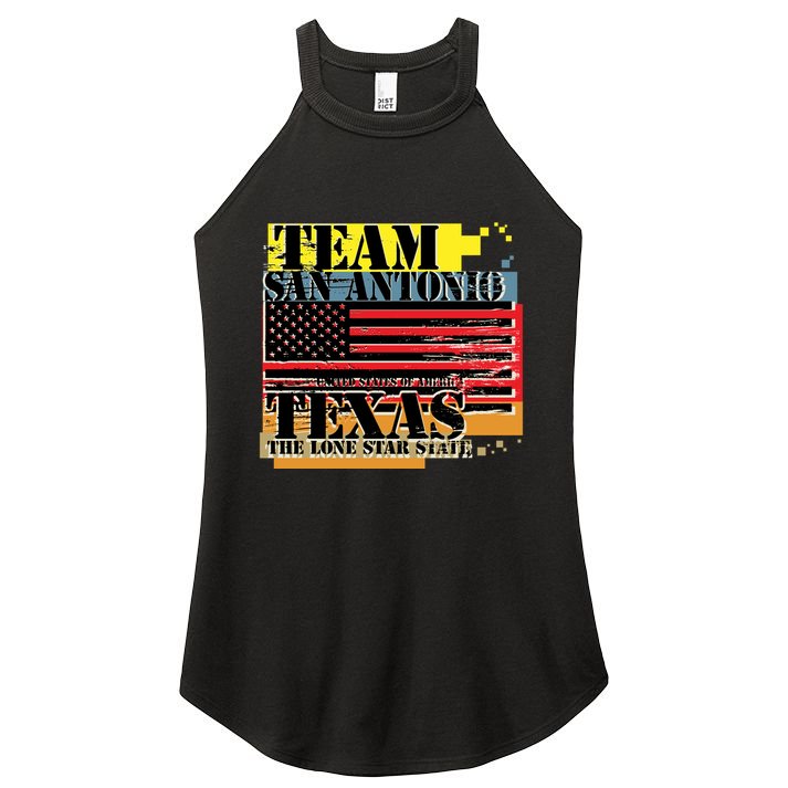 Team San Antonio Texas Grunge Women's Perfect Tri Rocker Tank