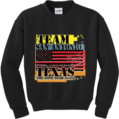 Team San Antonio Texas Grunge Kids Sweatshirt