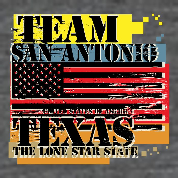 Team San Antonio Texas Grunge 7 Panel Mesh Trucker Snapback Hat