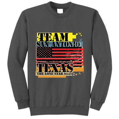 Team San Antonio Texas Grunge Tall Sweatshirt