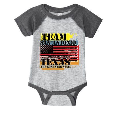 Team San Antonio Texas Grunge Infant Baby Jersey Bodysuit