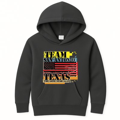 Team San Antonio Texas Grunge Kids Hoodie