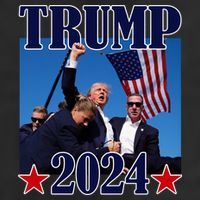 Trump Shot Assassination Attempt 2024 Fight Fight Fight 7 Panel Mesh Trucker Snapback Hat