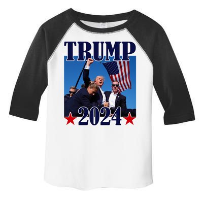 Trump Shot Assassination Attempt 2024 Fight Fight Fight Toddler Fine Jersey T-Shirt
