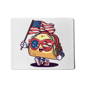 Taco Sunglasses American Flag USA Funny 4th Of July Gifts Mousepad