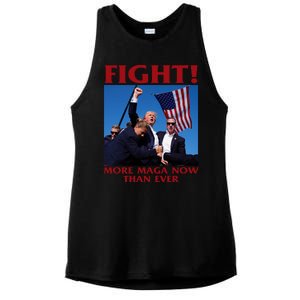 Trump Shot Assassination Fight Fight 2024 Ladies PosiCharge Tri-Blend Wicking Tank