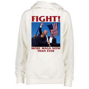 Trump Shot Assassination Fight Fight 2024 Womens Funnel Neck Pullover Hood