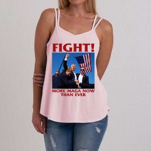 Trump Shot Assassination Fight Fight 2024 Women's Strappy Tank