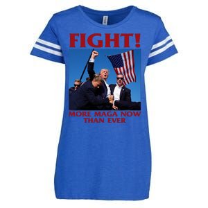 Trump Shot Assassination Fight Fight 2024 Enza Ladies Jersey Football T-Shirt