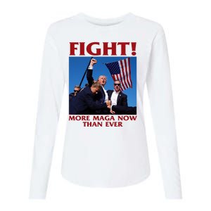 Trump Shot Assassination Fight Fight 2024 Womens Cotton Relaxed Long Sleeve T-Shirt