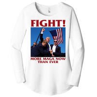 Trump Shot Assassination Fight Fight 2024 Women's Perfect Tri Tunic Long Sleeve Shirt