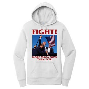 Trump Shot Assassination Fight Fight 2024 Women's Pullover Hoodie