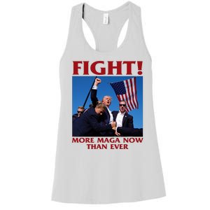 Trump Shot Assassination Fight Fight 2024 Women's Racerback Tank