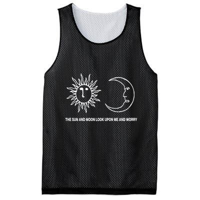 The Sun And Moon Look Upon Me And Worry Mesh Reversible Basketball Jersey Tank