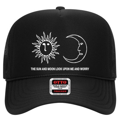 The Sun And Moon Look Upon Me And Worry Trucker Hat