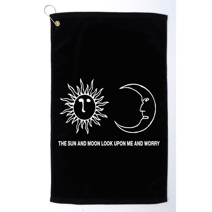 The Sun And Moon Look Upon Me And Worry Golf Towel